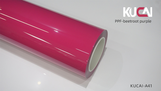 Hydrophobische TPU-Autosfarbschutzfolie Bieten lila Farbe Stärke 7,5 Mil
